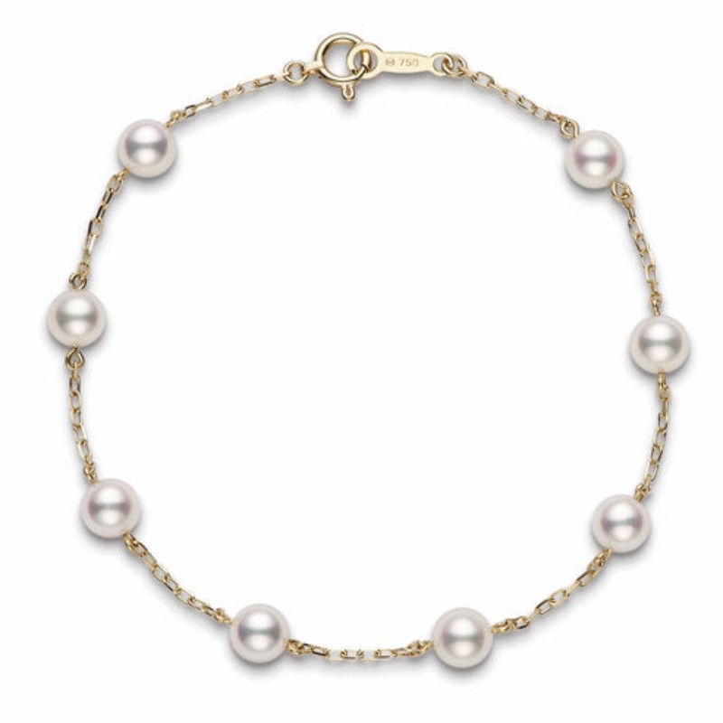 Mikimoto Akoya Cultured Pearl Station Bracelet